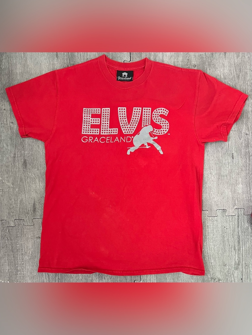 Graceland Elvis Presley Red T-Shirt Size M Rock & Pop Music Tee